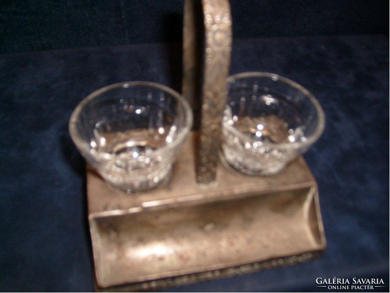 E6 discounted master mark old silver plated stand bottom marked spice holders rarity with tooth pick holder