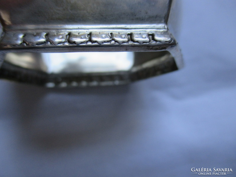 Antik ezüst szalvétagyűrű dianás jelzéssel, mesterjellel