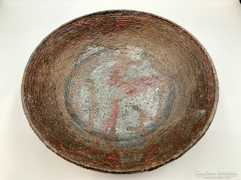 Raku ceramic bowl