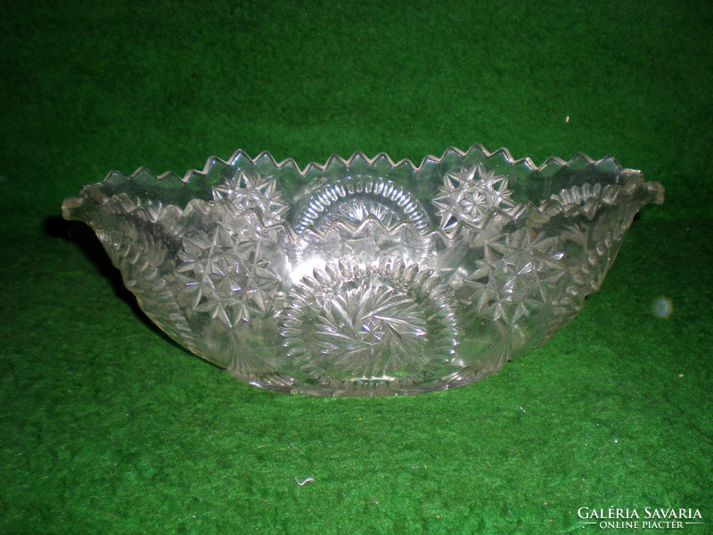 Antique, thick glass bowl, serving, centerpiece