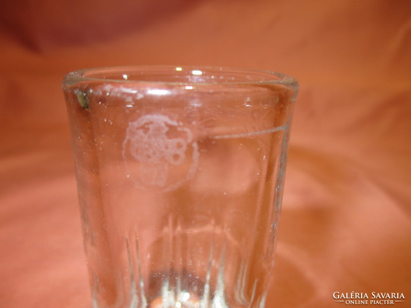 Retro 3 cl-es üveg pohár régebbi jelzéssel