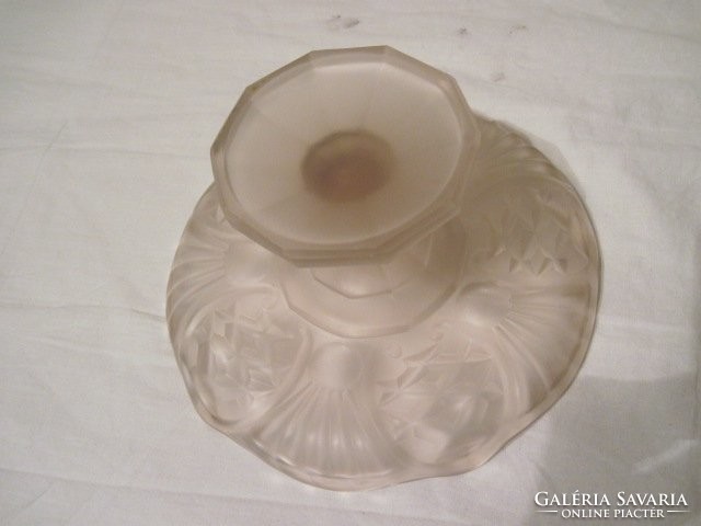 Antique bottomed glass cake cup with cake centerpiece