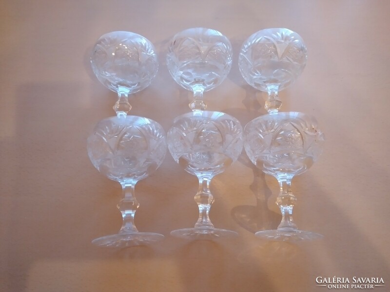 6 Pieces flawless 13 cm crystal champagne glasses