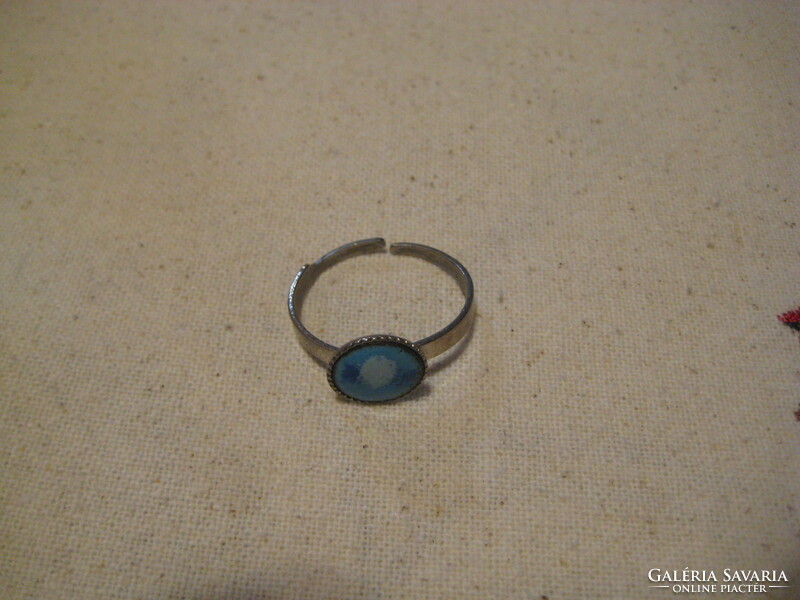 Antik  gyűrű , kék  kövel