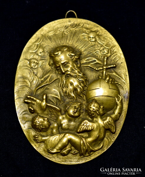 With the almighty globe among angels ... Xix. No. The first half is a bronze plaque