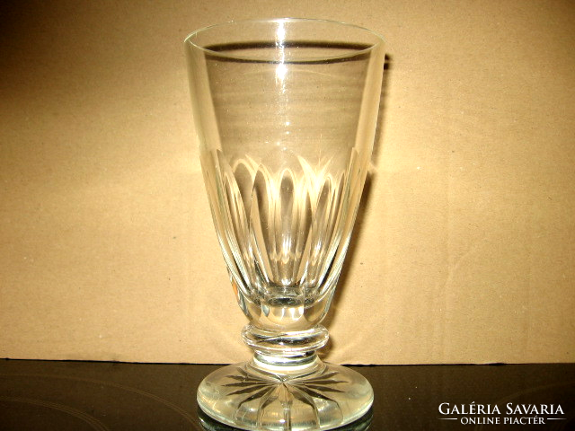 Engraved antique, Bieder thick crystal glass, cup