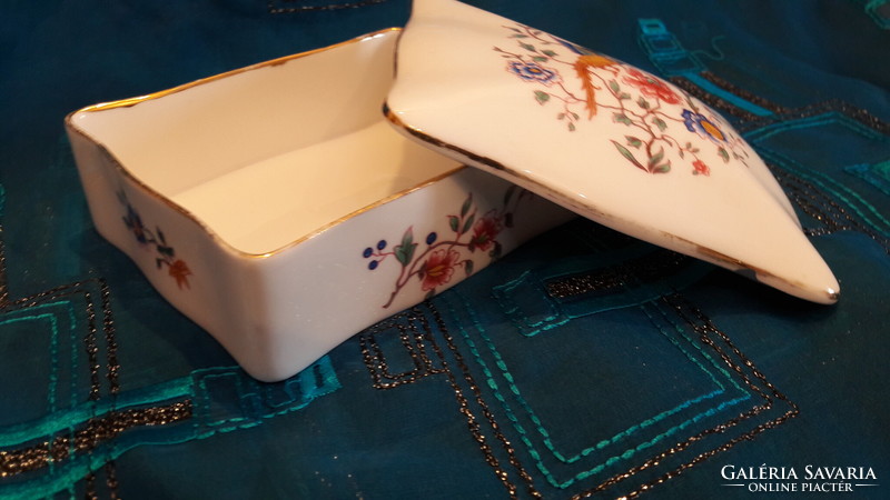 Madaras porcelán doboz, szelence (M3353)