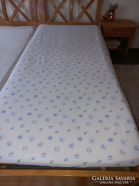 Blue floral rubber sled 90 x 200