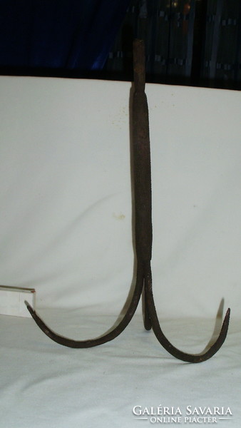 Antique wrought iron anchor, iron cat - 39 cm