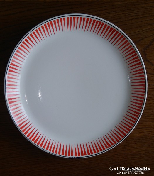 Retro Kispest granite serving bowl and plate with a particularly rare decoration