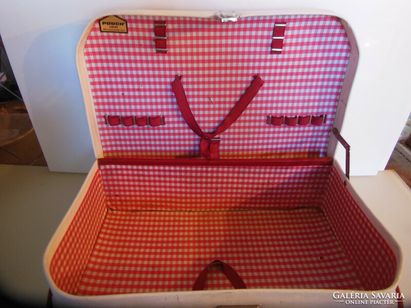 Suitcase - picnic - ndk - pouch - 45 x 30 x 15.5 cm - camping - retro - flawless