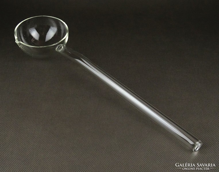 1C882 large blown glass apothecary ladle pharmacy tool 33 cm