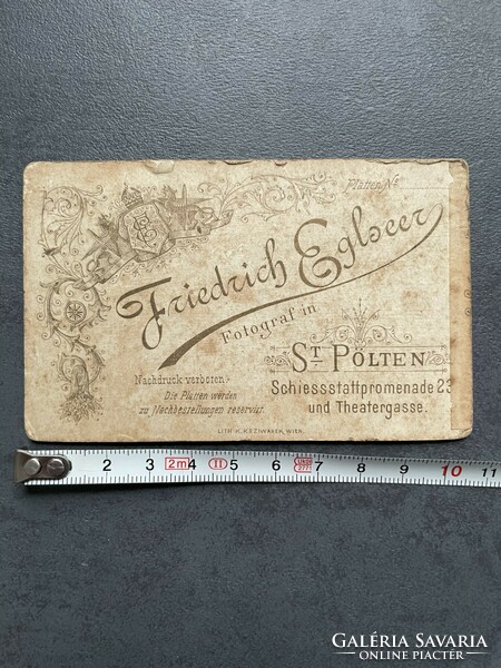 Old photo, photo, business card, hardback, men's st pölten