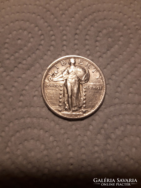 Ezüst 1/4 Dollár 1920 - Standing Liberty Quarter Dollar - verdejel nélküli