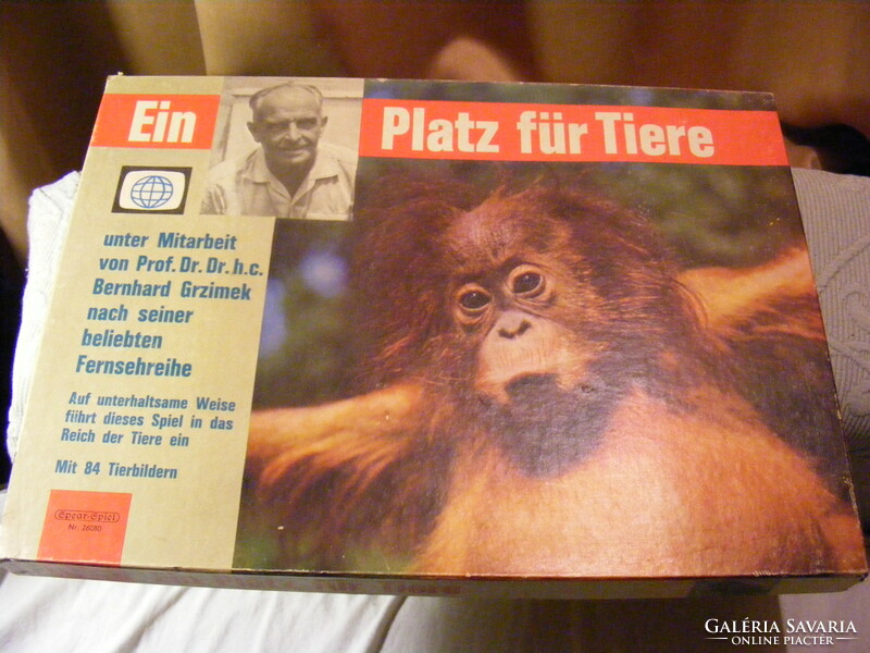 Ein Platz für Tiere / Egy hely az állatok számára/ - német nyelvű retro társasjáték a 60-as évekből