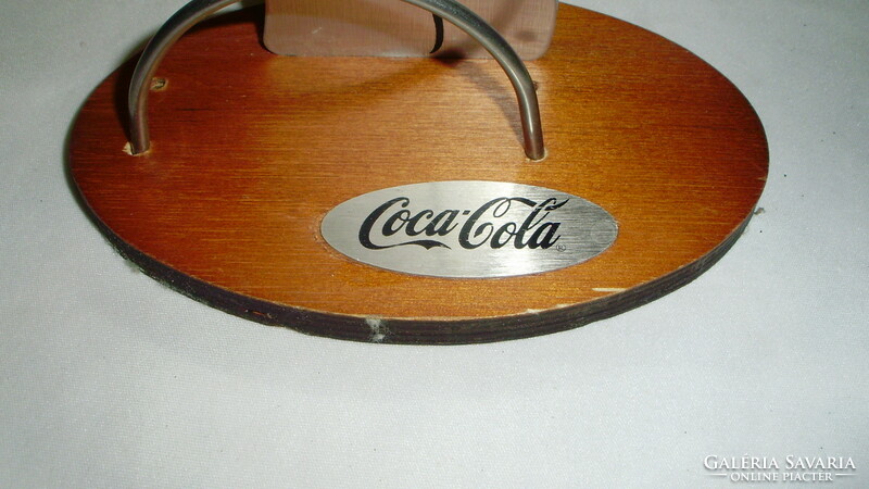 Retro coca cola advertisement - table price list, menu holder - metal, wood