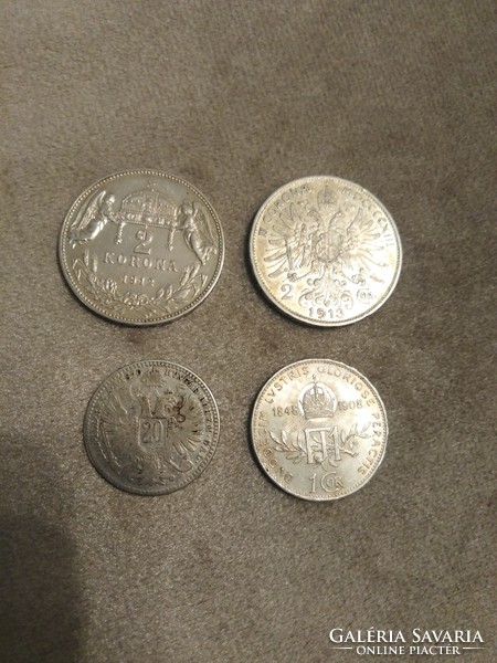Silver - coin / 4 pcs