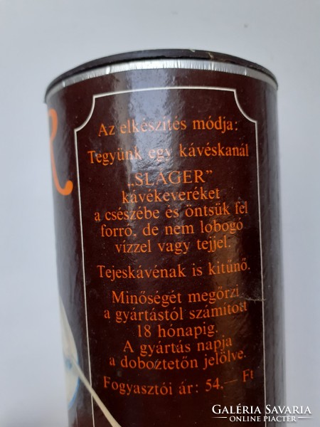 Retro Sláger kávé doboz régi kávés Budapesti Édesipari Vállalat
