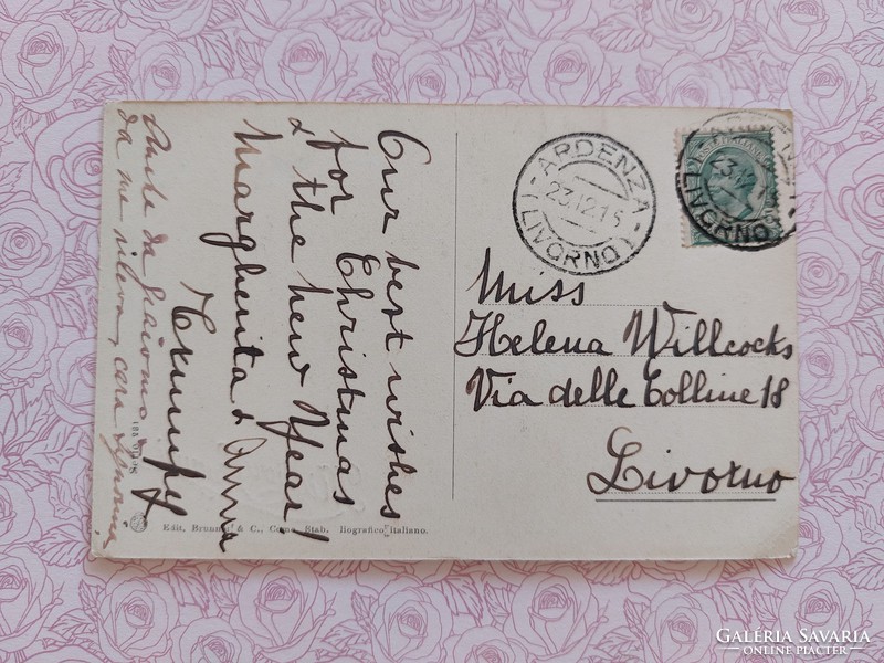 Régi képeslap 1915 levelezőlap fagyöngy