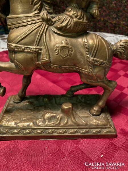 Antique bronze equestrian statue.