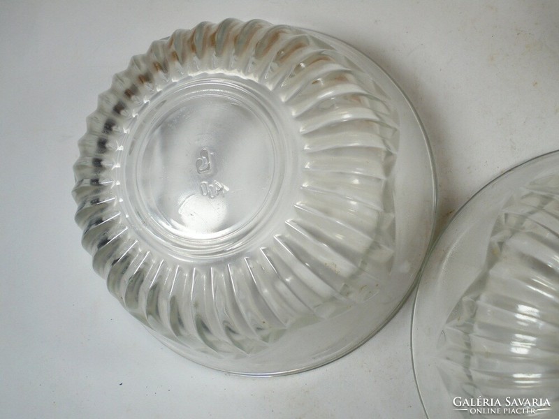 Retro old glass bowl compote salad bowl offering - 3 pcs - from the 1970s-1980s