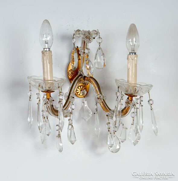 Mária Theresa-style crystal wall arm in a pair (2 arms)