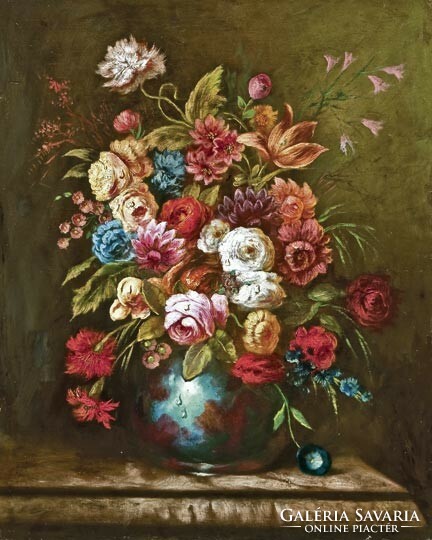 Still life with flowers, Austrian painter, around 1900