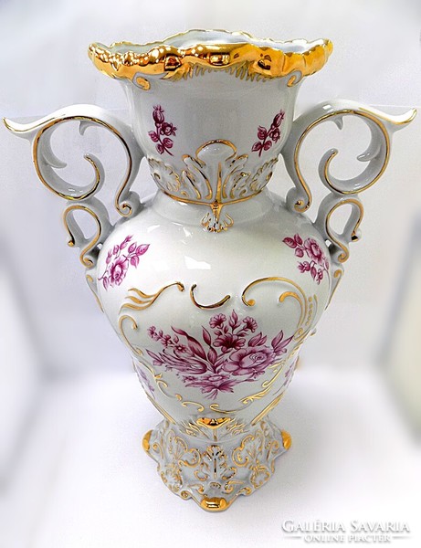 Hollóházi floral baroque vase (zal-bi45802)