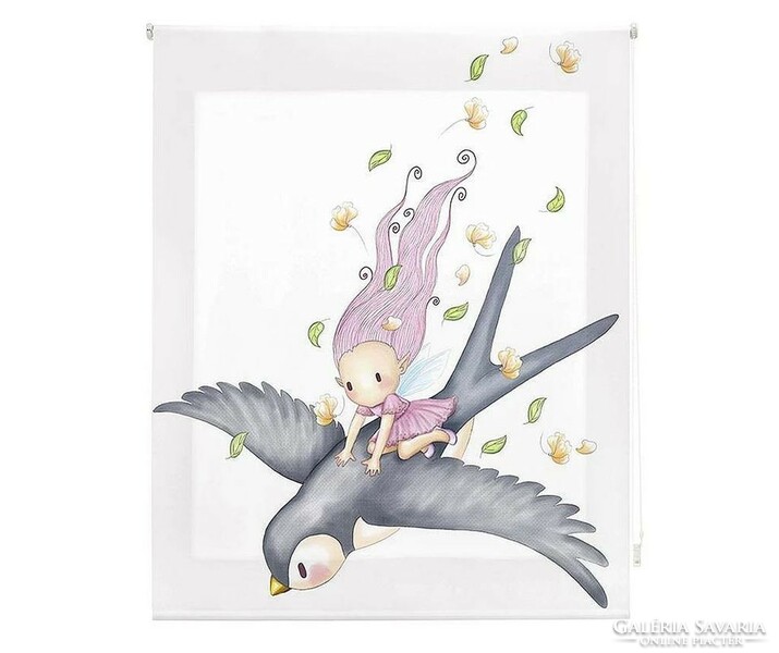 New! Digitally printed roller blind / little girl bird on back 140x180 cm