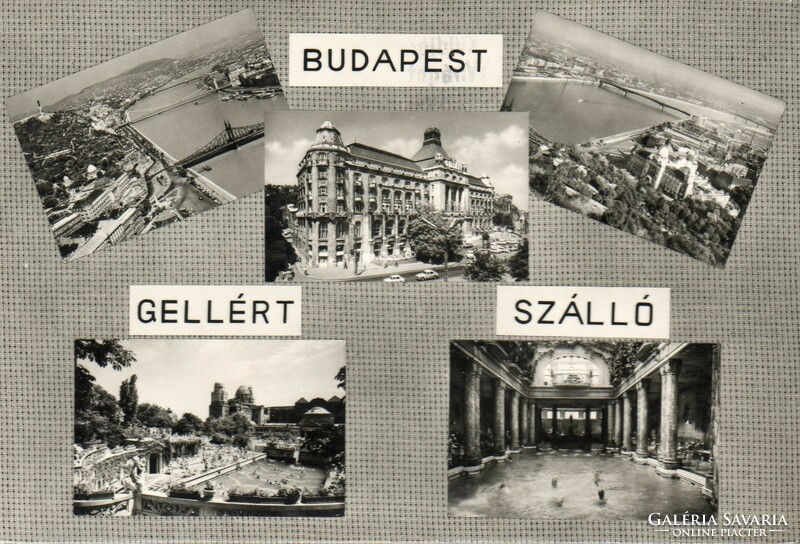 072 --- Futott képeslap Budapest - Gellért Szálló