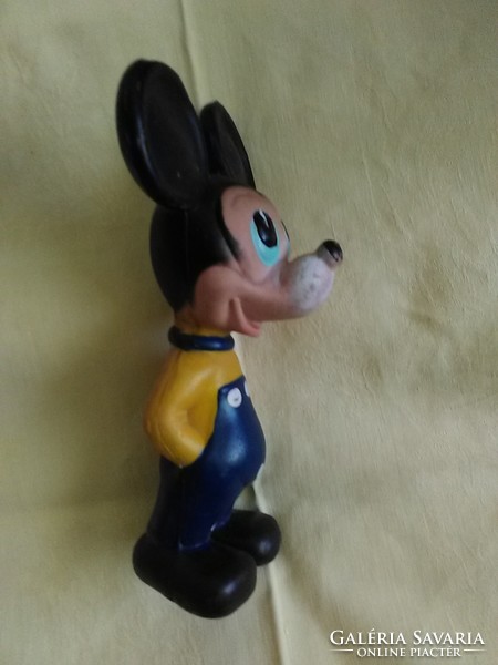 Miki egér (Mickey Mouse) gumifigura régi sípoló csipogó gumi játék