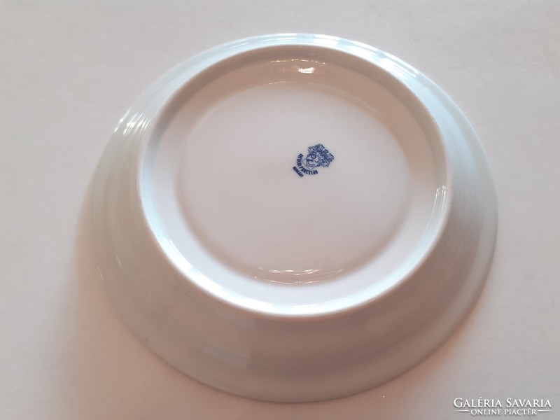 Régi Alföldi porcelán kék csíkos leveses csészealj 1 db