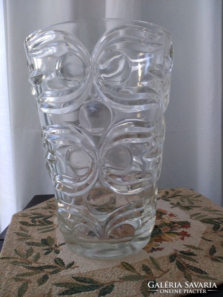 Olasz Art Deco ólom kristály váza 1960-as évekből