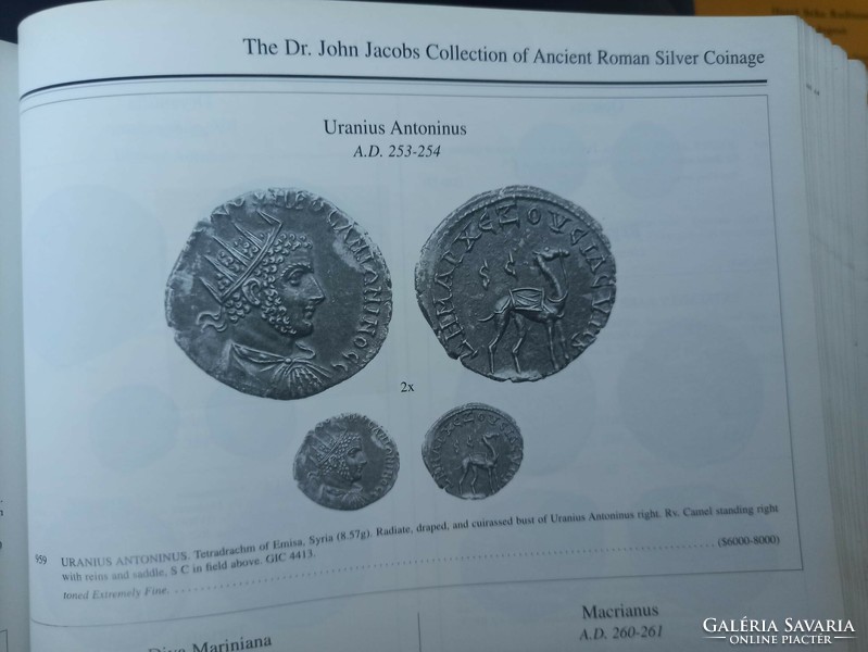 Numizmatikai árverési katalógus, Dr John Jacobs collection USA