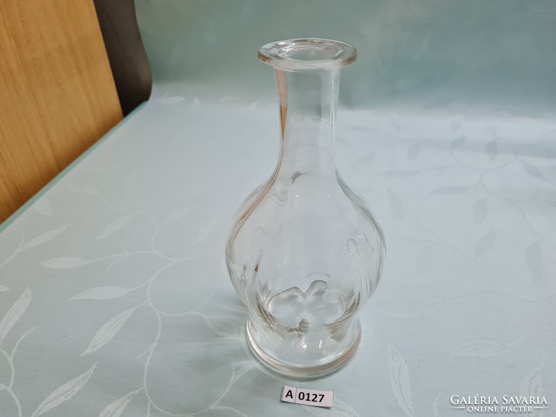 A0127 Virág mintás italos üveg 25 cm