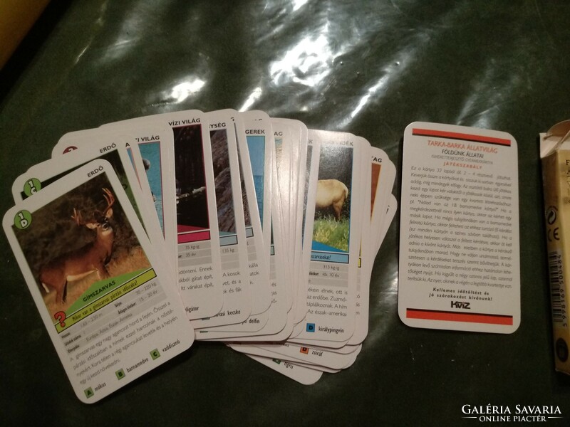 Wild animals, quartet, card game, negotiable