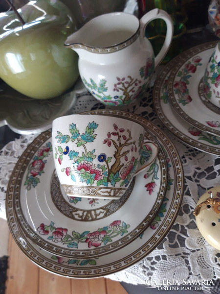 English Indian tree pattern porcelain 3-piece tea set
