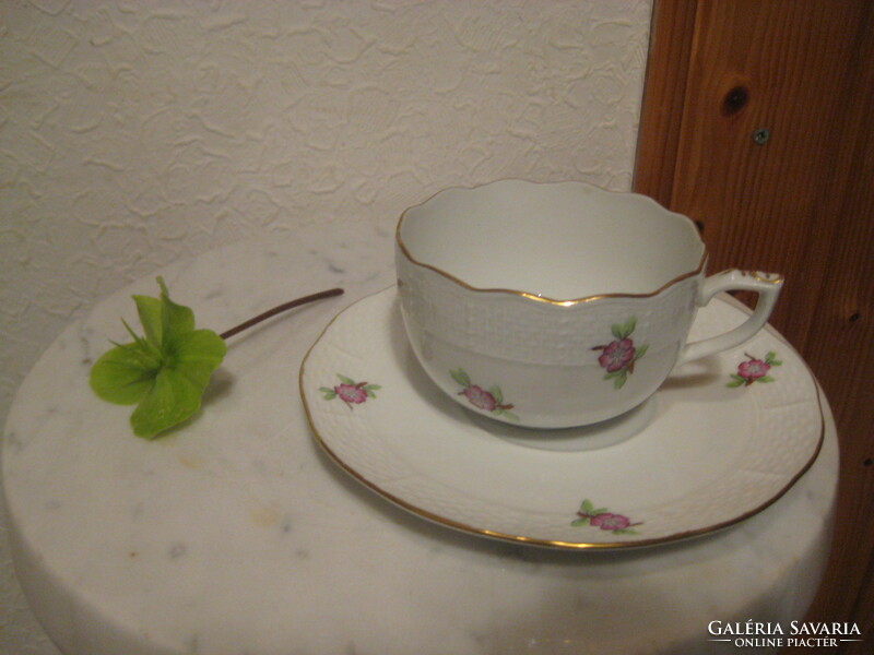 Herendi, old Eton pattern tea cup 8.8 cm + base 15.6 cm