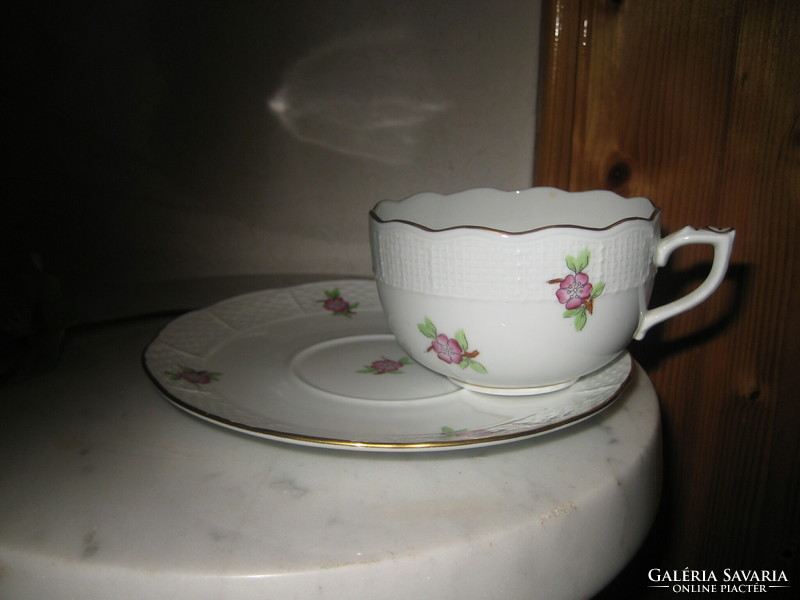 Herendi, old Eton pattern tea cup 8.8 cm + base 15.6 cm