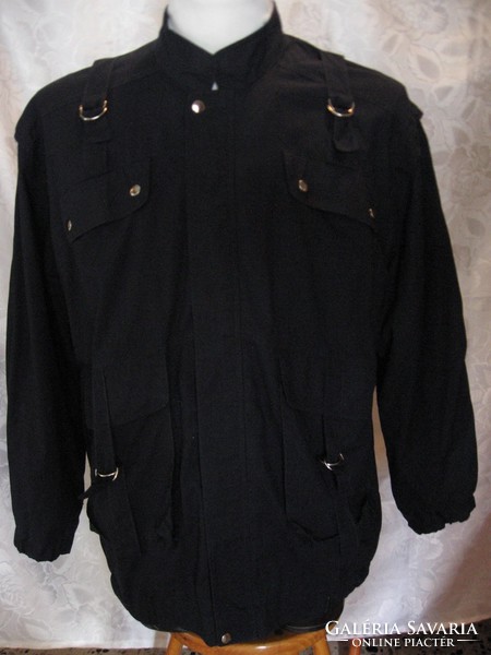 Light polish black retro, hipster overcoat, men's jacket, jacket xl