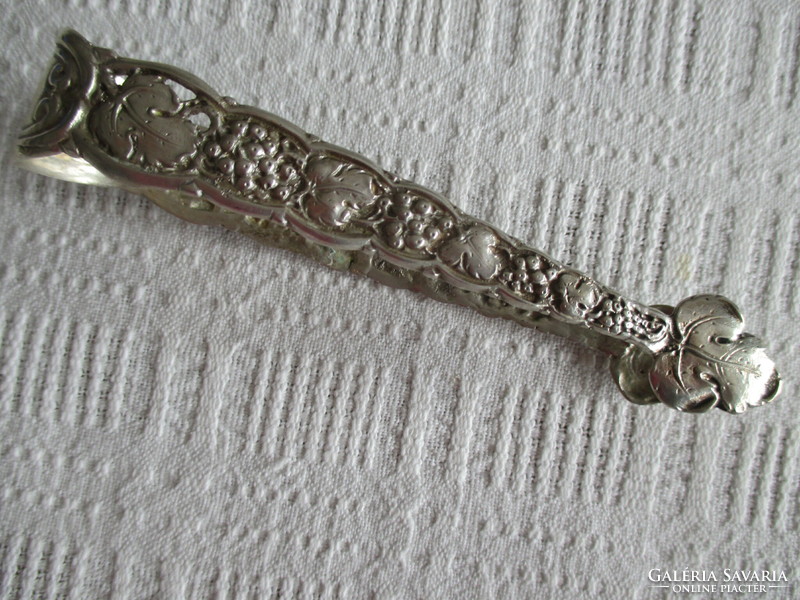 Museum antique silver sugar tongs with Austrian import mark between 1902 and 1918