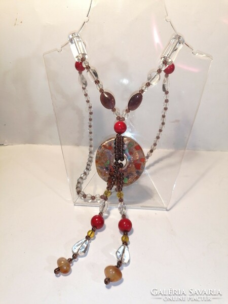 Colored glass necklace (783)