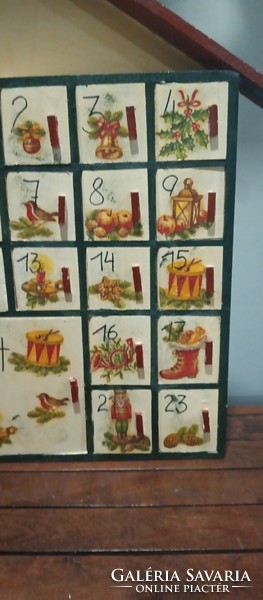 ﻿Christmas calendar with decoupage pattern.
