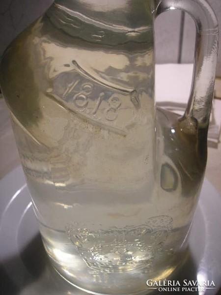 N11 Külön 1818-as jelzéssel és több külön jelzés antik üveg Pierre Smirroff 1.75 literes tojás alak
