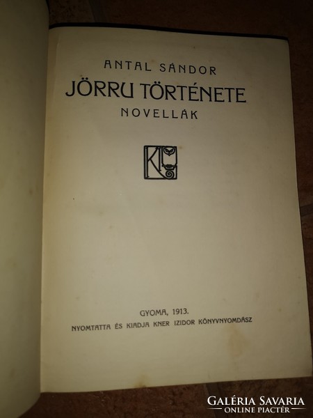 Jörru története Antal Sándor Kner Izidor, 1913