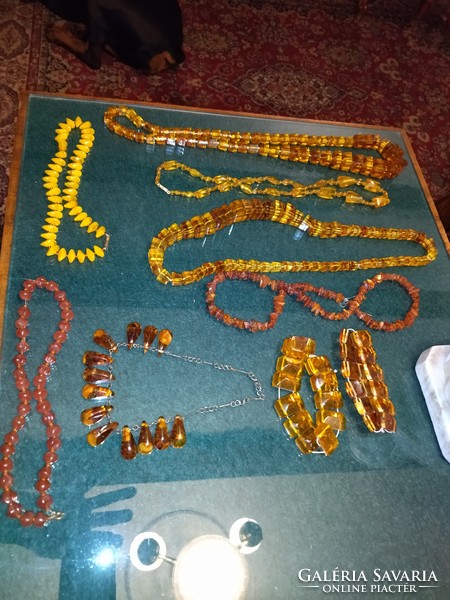 Final sale! Antique, real amber necklaces and bracelets for sale together!