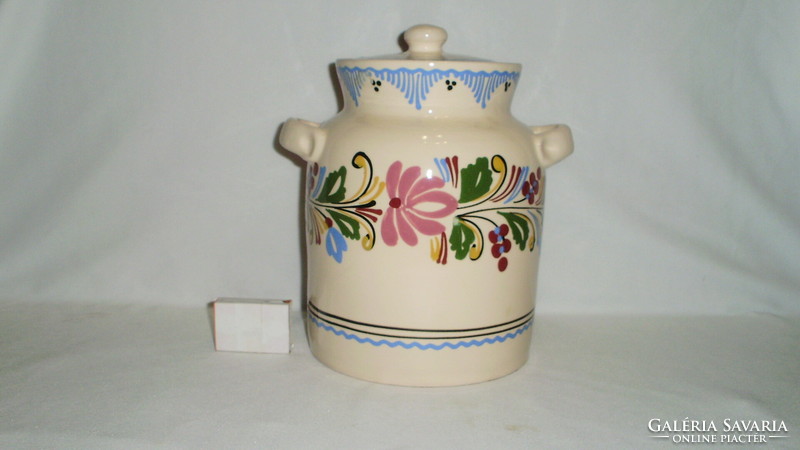 Retro Hódmezővásárhely glazed earthenware pot - 24 cm