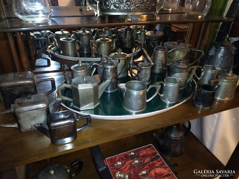 Final sale! Antique, marked, cafe creamer and tea pouring collection for sale together, 19 pieces