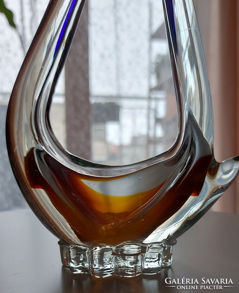 Murano glass stylized bird decorative bowl
