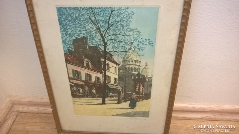 (K) Gustave Henri Marchetti's beautiful picture with a 36x27 cm frame.
